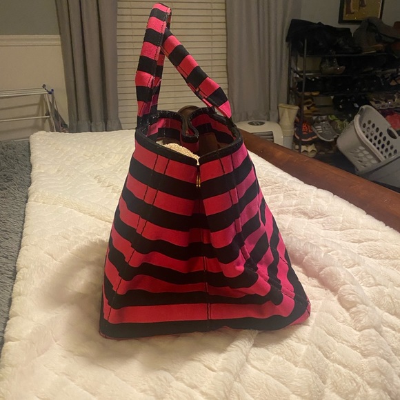 Authentic Prada Large Striped Canapa Tote - Picture 4 of 11